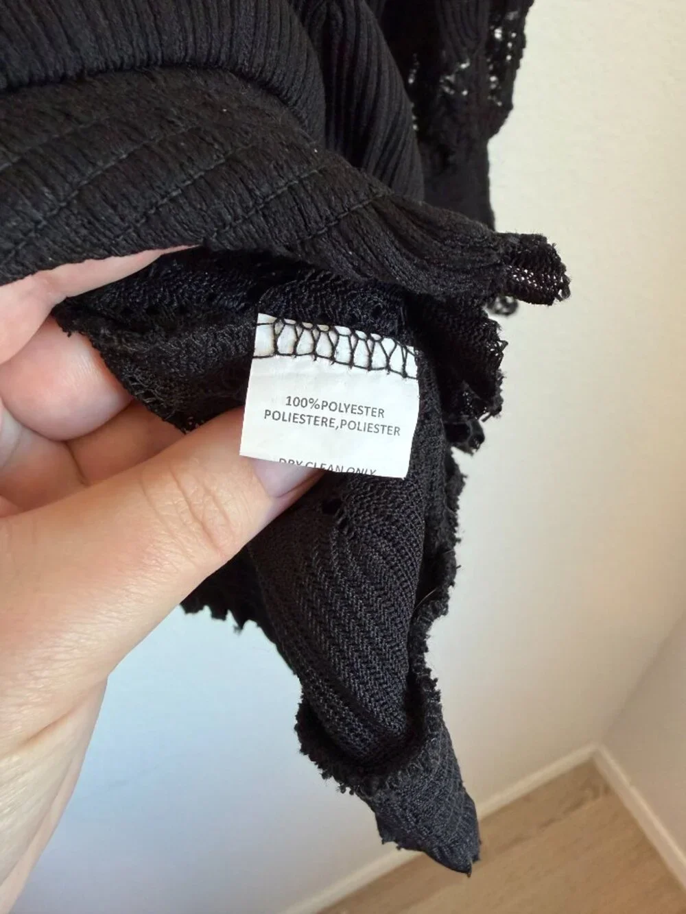 Anthropologie Deletta Riley Black Lace Off the Shoulder Top